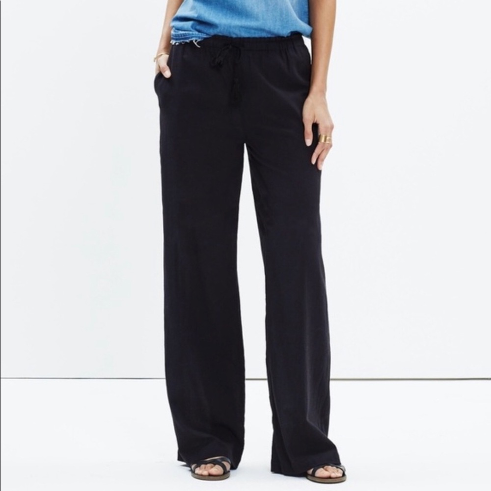 Madewell Black Drawstring Pants Size Medium